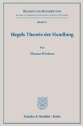 Bild: Hegels Theorie der Handlung - Duncker & Humblot