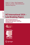 Cover: HCI International 2024 - Late Breaking Papers - Springer