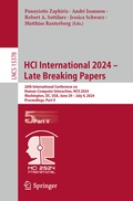 Cover: HCI International 2024 - Late Breaking Papers - Springer