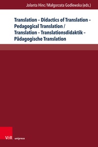 Abbildung von: Translation - Didactics of Translation - Pedagogical Translation / Translation - Translationsdidaktik - Pädagogische Translation - Brill Deutschland