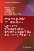 Cover: Proceedings of the 7th International Conference of Transportation Research Group of India (CTRG 2023), Volume 3 - Springer