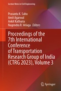 Cover: Proceedings of the 7th International Conference of Transportation Research Group of India (CTRG 2023), Volume 3 - Springer
