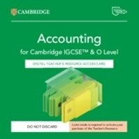Abbildung von: Cambridge IGCSE (TM) and O Level Accounting Digital Teacher's Resource Access Card - Cambridge University Press
