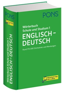 Abbildung von: PONS Wörterbuch Schule und Studium Englisch - Deutsch, Band 1 - PONS Langenscheidt