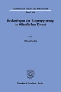 Abbildung von: Rechtsfragen der Eingruppierung im öffentlichen Dienst - Duncker & Humblot