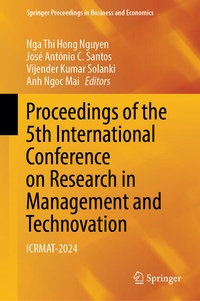 Enlarge image Cover: Proceedings of the 5th International Conference on Research in Management and Technovation - Springer