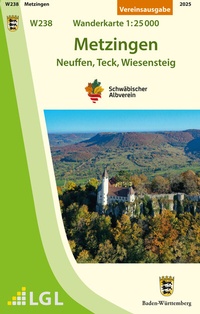 Abbildung von: W238 Metzingen - Neuffen, Teck, Wiesensteig - Schwäbischer Albverein