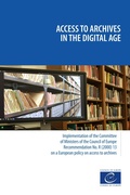 Cover: Access to archives in the digital age - Council of Europe
