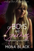 Cover: Of Boys and Games: a Reverse Harem Paranormal Romance (Pandemonium College Knights, #1) - Black Wing Press