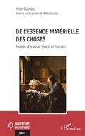 Cover: De l'essence mat&eacute;rielle des choses - Editions L'Harmattan