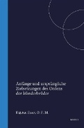 Cover: Anfaenge und urspruengliche Zielsetzungen des Ordens der Minderbrueder - Brill
