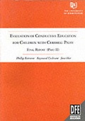 Cover: Evaluation of Conductive Education for Children with Cerebral Palsy: Pt. 2 - Stationery Office Books