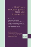 Cover: A History of Modern Jewish Religious Philosophy - Brill