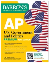 Abbildung von: AP U.S. Government and Politics Premium, Sixteenth Edition: Prep Book with 6 Practice Tests + Comprehensive Review + Online Practice (2026) - Kaplan Publishing
