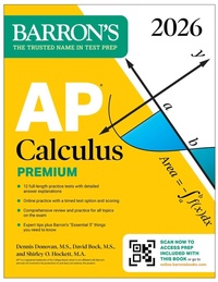 Enlarge image Cover: AP Calculus Premium, 2026: Prep Book with 12 Practice Tests + Comprehensive Review + Online Practice - Kaplan Publishing
