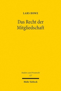Abbildung von: Das Recht der Mitgliedschaft - Mohr Siebeck