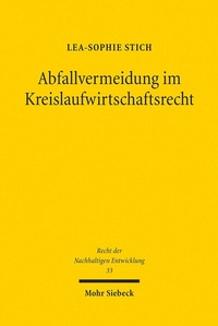Abbildung von: Abfallvermeidung im Kreislaufwirtschaftsrecht - Mohr Siebeck