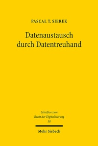 Abbildung von: Datenaustausch durch Datentreuhand - Mohr Siebeck
