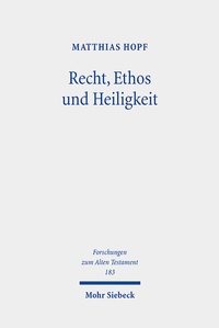 Abbildung von: Recht, Ethos und Heiligkeit - Mohr Siebeck