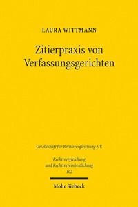 Abbildung von: Zitierpraxis von Verfassungsgerichten - Mohr Siebeck