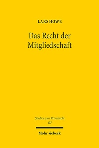 Abbildung von: Das Recht der Mitgliedschaft - Mohr Siebeck