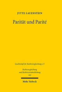 Abbildung von: Parität und Parité - Mohr Siebeck