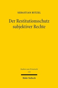 Abbildung von: Der Restitutionsschutz subjektiver Rechte - Mohr Siebeck
