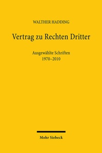 Bild: Vertrag zu Rechten Dritter - Mohr Siebeck