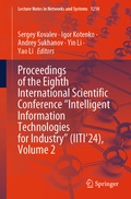 Cover: Proceedings of the Eighth International Scientific Conference "Intelligent Information Technologies for Industry" (IITI'24), Volume 2 - Springer