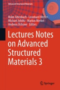 Cover: Lectures Notes on Advanced Structured Materials 3 - Springer