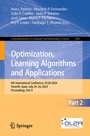 Cover: Optimization, Learning Algorithms and Applications - Springer