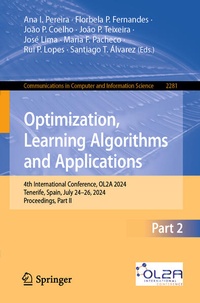 Enlarge image Cover: Optimization, Learning Algorithms and Applications - Springer