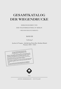 Abbildung von: Gesamtkatalog der Wiegendrucke - Hiersemann, A