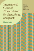 Cover: International Code of Nomenclature for algae, fungi, and plants (Madrid Code) - University of Chicago Press
