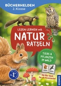 Cover: Lesen lernen mit Naturr&auml;tseln, B&uuml;cherhelden 2. Klasse, Tiere und Pflanzen im Wald - Kosmos
