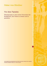 Abbildung von: Vor dem Tipitaka - Franz Steiner Verlag
