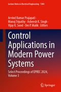Cover: Control Applications in Modern Power Systems - Springer Nature Switzerland AG