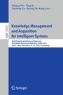 Cover: Knowledge Management and Acquisition for Intelligent Systems - Springer