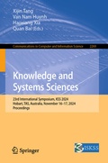 Cover: Knowledge and Systems Sciences - Springer Nature Switzerland AG