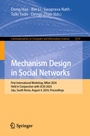 Cover: Mechanism Design in Social Networks - Springer Nature Switzerland AG