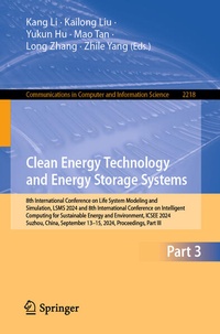Enlarge image Cover: Clean Energy Technology and Energy Storage Systems - Springer Nature Switzerland AG
