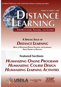 Enlarge image Cover: Distance Learning Vol 21 Issue 3 - Information Age Publishing