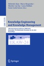 Cover: Knowledge Engineering and Knowledge Management - Springer