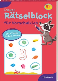 Abbildung von: Dicker Rätselblock für Vorschulkids. Erste Zahlen, Farben, Formen - Tessloff Verlag Ragnar Tessloff GmbH & Co. KG