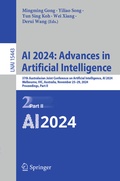 Cover: AI 2024: Advances in Artificial Intelligence - Springer Nature Switzerland AG