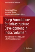 Cover: Deep Foundations for Infrastructure Development in India, Volume 1 - Springer