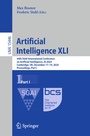 Cover: Artificial Intelligence XLI - Springer