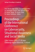 Cover: Proceedings of the International Conference on Cybersecurity, Situational Awareness and Social Media - Springer Nature Switzerland AG