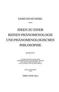 Bild: Ideen zu einer reinen Ph&auml;nomenologie und ph&auml;nomenologischen Philosophie. Zweites Buch: Ph&auml;nomenologische Untersuchungen zur Konstitution und Wissenschaftstheorie sowie das Nachwort zu meinen Ideen - Springer