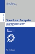 Cover: Speech and Computer - Springer